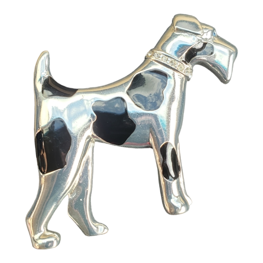 Vintage Carolee Signed Dalmatian Dog Brooch Pin